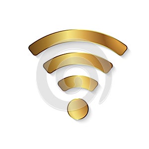 Golden WiFi Signal Illustration