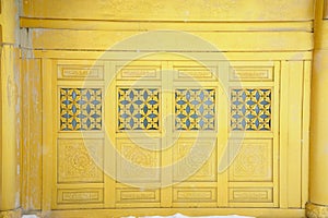 Golden window of temple at MT.Emei