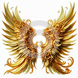 Golden wings for the holiday. Angel wings