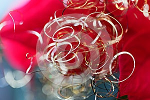 Golden wire as decoration
