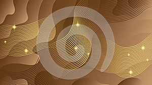 Golden Wives Line Abstract Background Template
