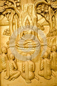 Golden Wood Carving,Traditional Thai Style