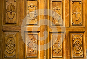 Golden Wood Church Door Mexico