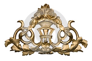 Dorado madera ornamento 