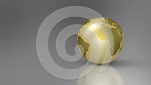 Golden world globe