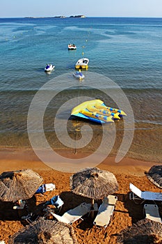 Golden xi beach in kefalonia island in greece photo