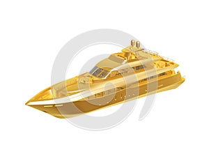 Golden yacht