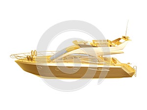 Golden yacht