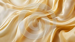 Golden Yellow Silk Fabric Drape Texture