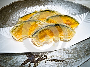 golden yellow tempura