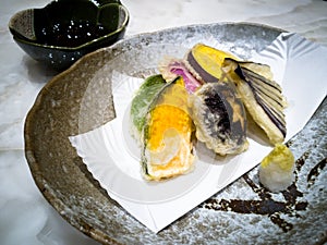 Golden yellow tempura