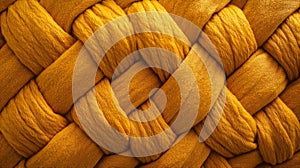 Golden Yellow Woven Fabric Texture Background