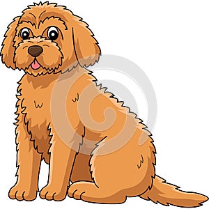 Goldendoodle Dog Cartoon Colored Clipart