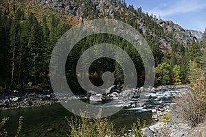 Goldenfall colors along  the Wenatchee River