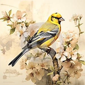 Goldfinch watercolor