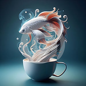 Goldfish in a Coffee Cup.