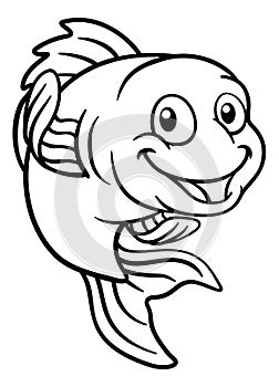 Goldfish or Gold Fish Cartoon Character