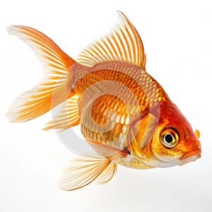 Goldfish isolated on white background photo