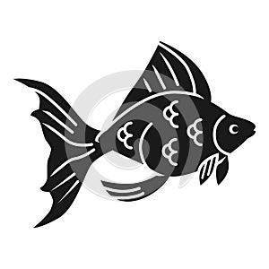 Goldfish profile icon, simple style