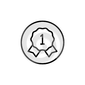 Goldmedal icon Thin vector set