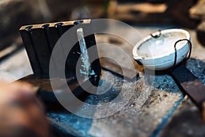 Goldsmith during work