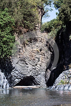 Gole dell'Alcantara - a canyon on the river Alcantara.Sicily photo