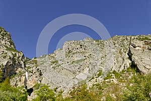 Gole di Fara di San Martino e abbazia di San Martino. Parco Nazionale Maiella Abruzzo, Italy