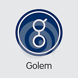 Golem - Cryptocurrency Logo. photo