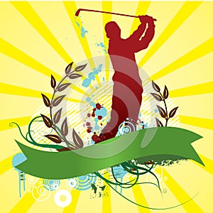 Golf abstract background