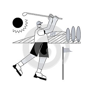 Golf abstract concept vector illustration.