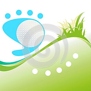 Golf background with ball.