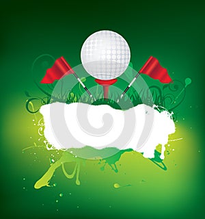 Golf background with grunge element