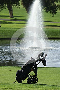 Golf Bag on the Golf Course