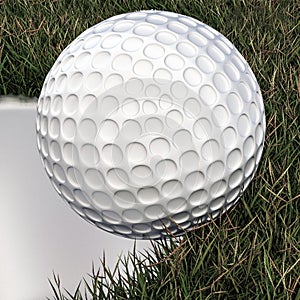Golf ball approaching hole