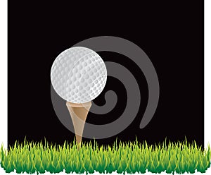 Golf Ball Black Background