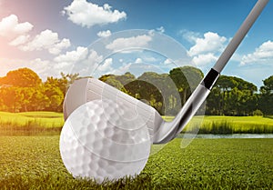 Golf ball, club and the golf course