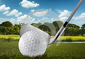 Golf ball, club and the golf course