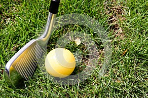 Golf ball, club or iron