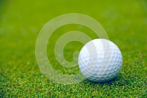 Golf ball on course