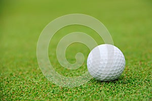 Golf ball on course