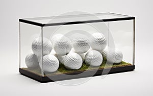 Golf Ball Display Case in White