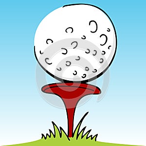 Golf Ball With Divot photo