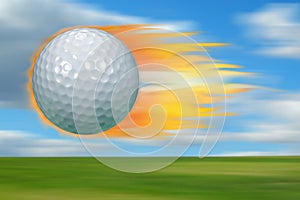 Golf Ball on Fire