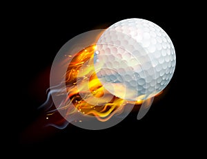 Golf Ball on Fire