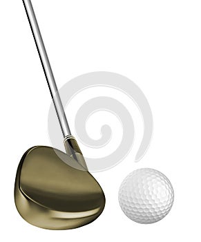 Golf ball and a golf club