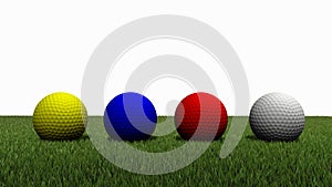 Golf ball on grass