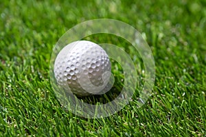 Golf ball on grass