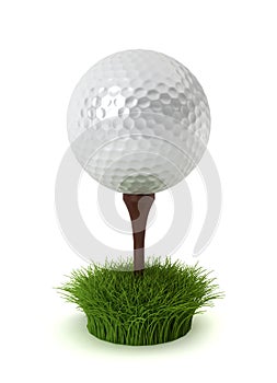 Golf ball on grass