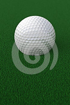 Golf ball on grass