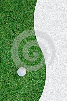 Golf Ball on the Grass for web background